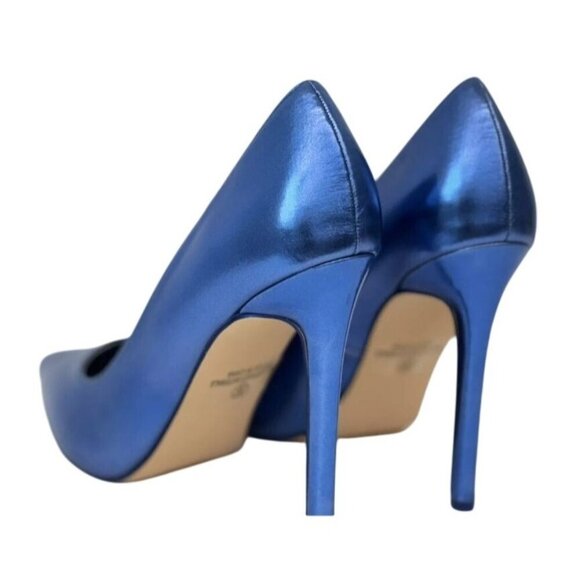 OLIVIA FERGUSON / Kiara / Metallic Blue / Pointed-Toe / Stiletto High Heels /  S - Picture 4 of 7